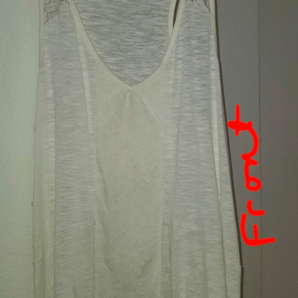 Route 66 Tank Top Racer back with lace.